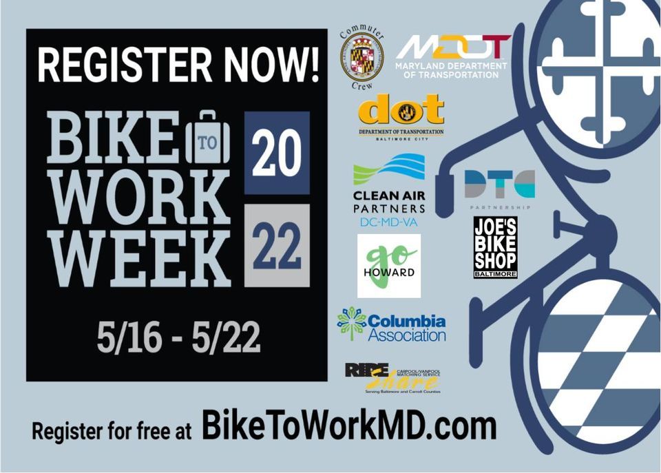 Bike To Work Day 2022 Susan Campbell Park, Annapolis, MD May 18, 2022