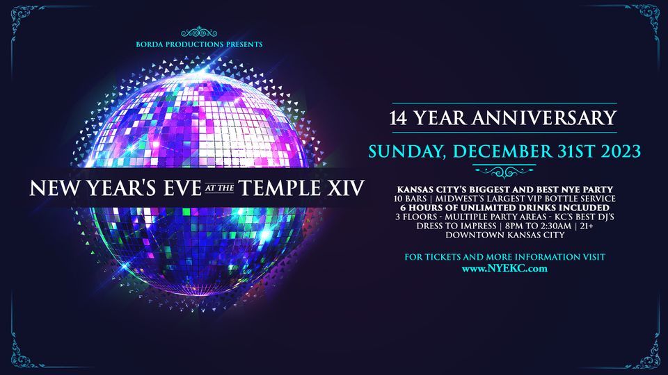 NYE at The Temple Kansas City New Years Eve 2023/2024 Kansas City