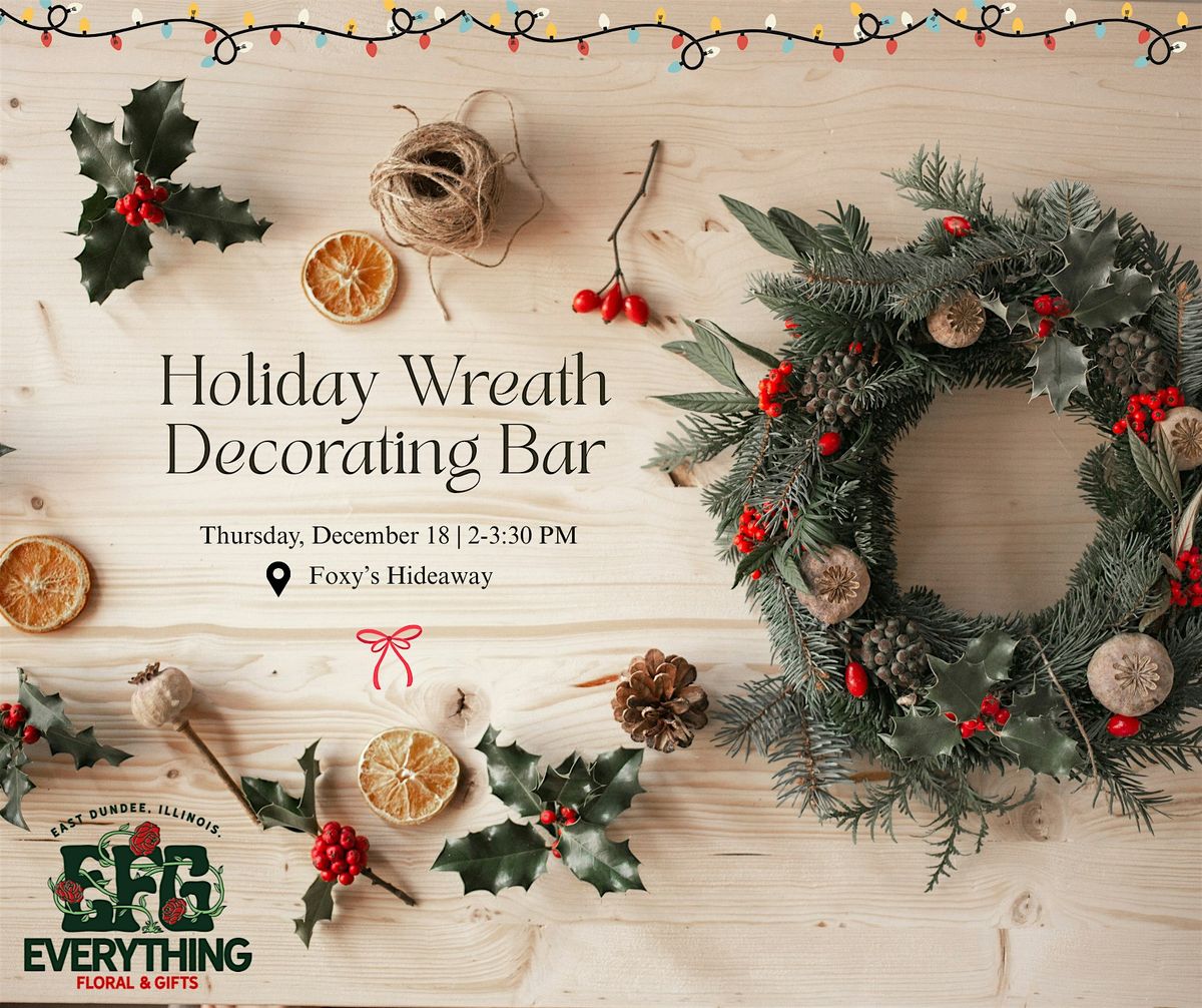 DIY Holiday Wreath Decorating Bar