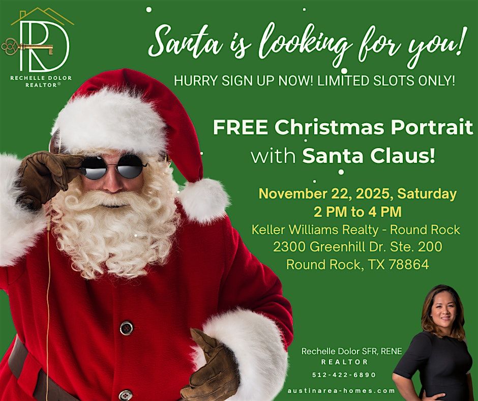 FREE Christmas Portrait with Santa Claus
