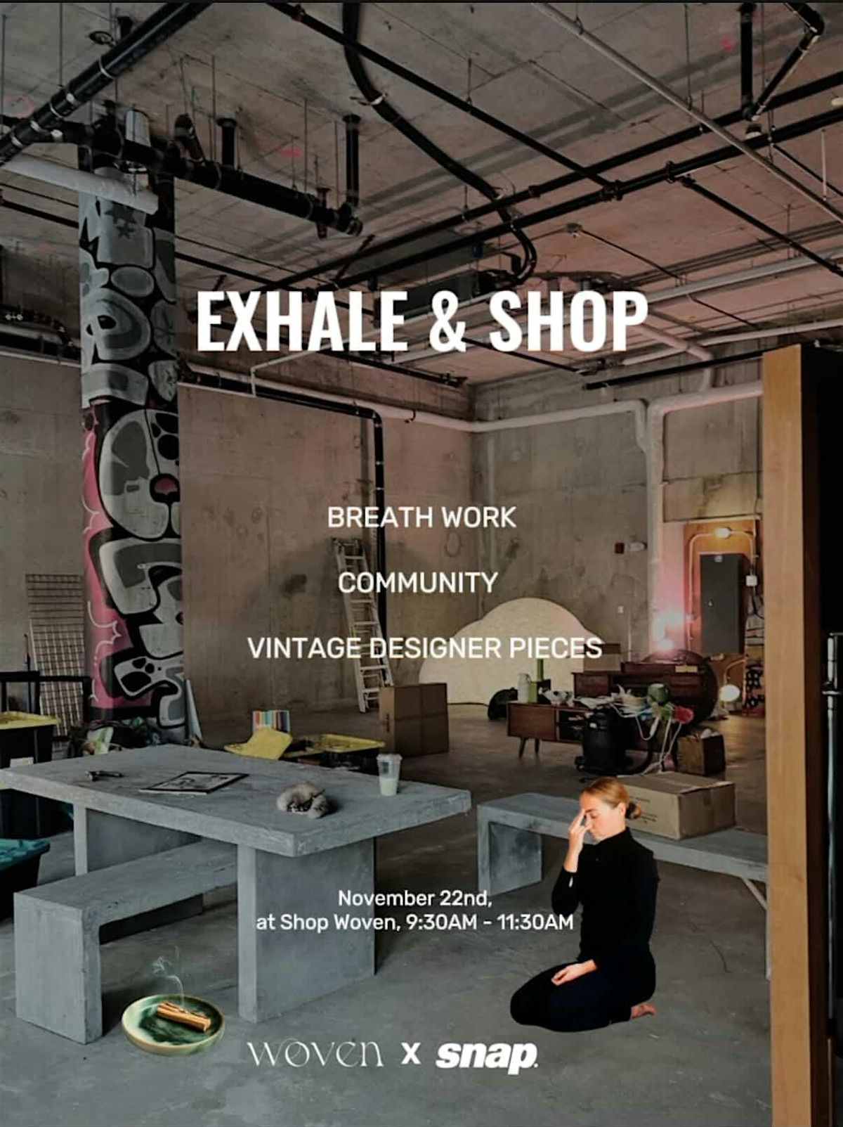 EXHALE & SHOP - PURCHASE YOUR TICKET on our website