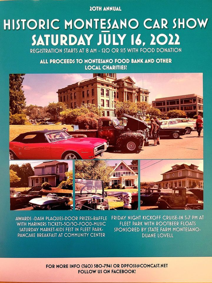 20th Annual Historic Montesano Car Show 100 W Broadway Ave, Montesano