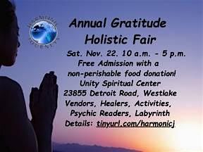 Harmonic Journeys Annual Gratitude Holistic Fair (Westlake)