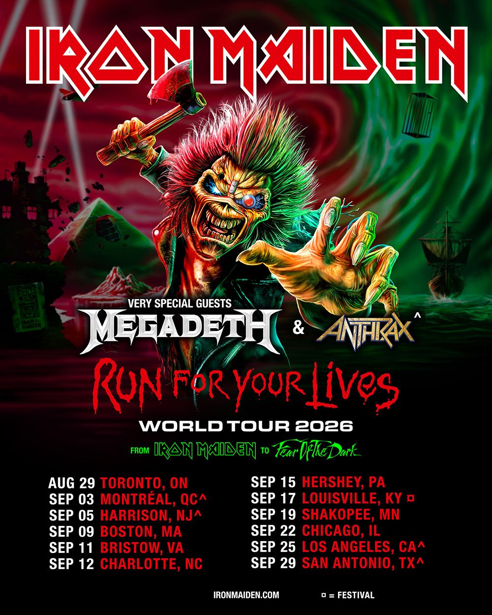 Iron Maiden Megadeth & Anthrax