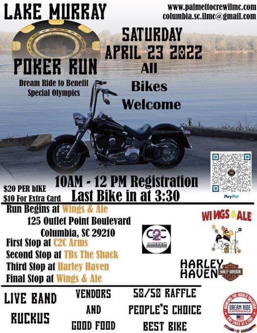 2022 Lake Murray Poker Run | 125 Outlet Pointe Blvd, Columbia, Sc  29210-5670, United States | April 23, 2022