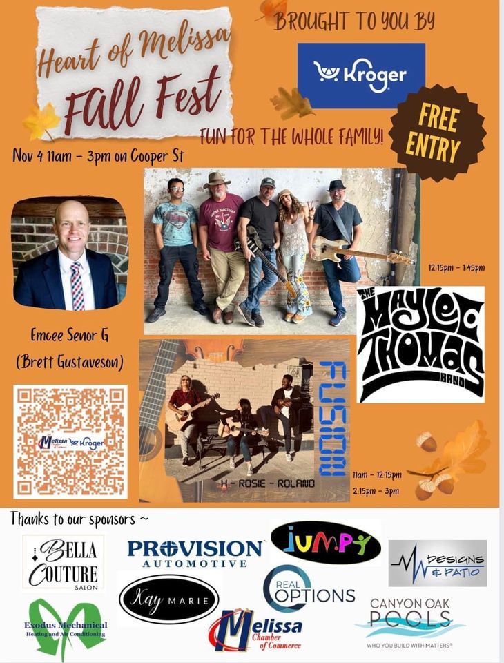 Heart of Melissa Fall Fest Brought to you Kroger 1710 Cooper St