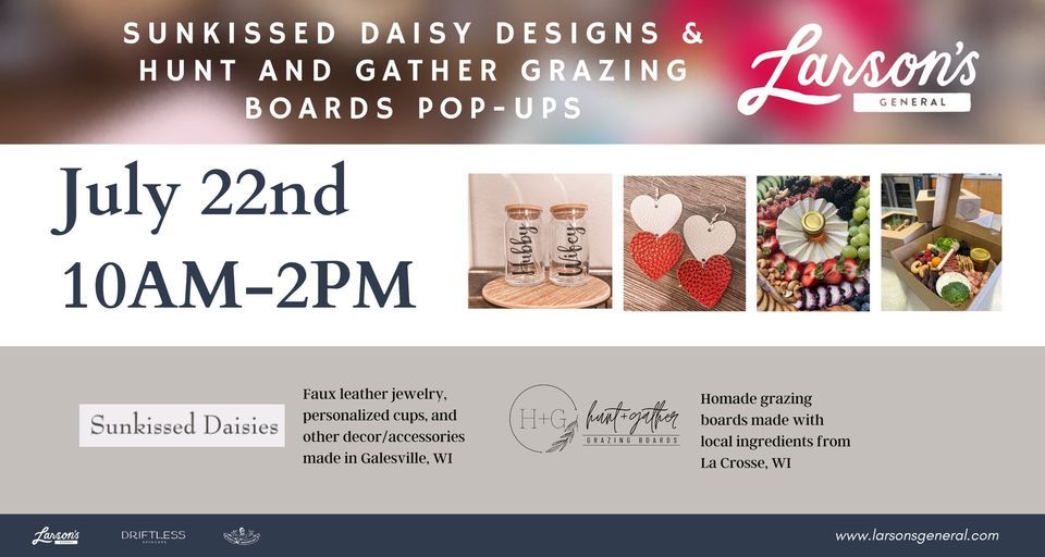Sunkissed Daisy Designs & Hunt and Gather Grazing Boards Pop-Up