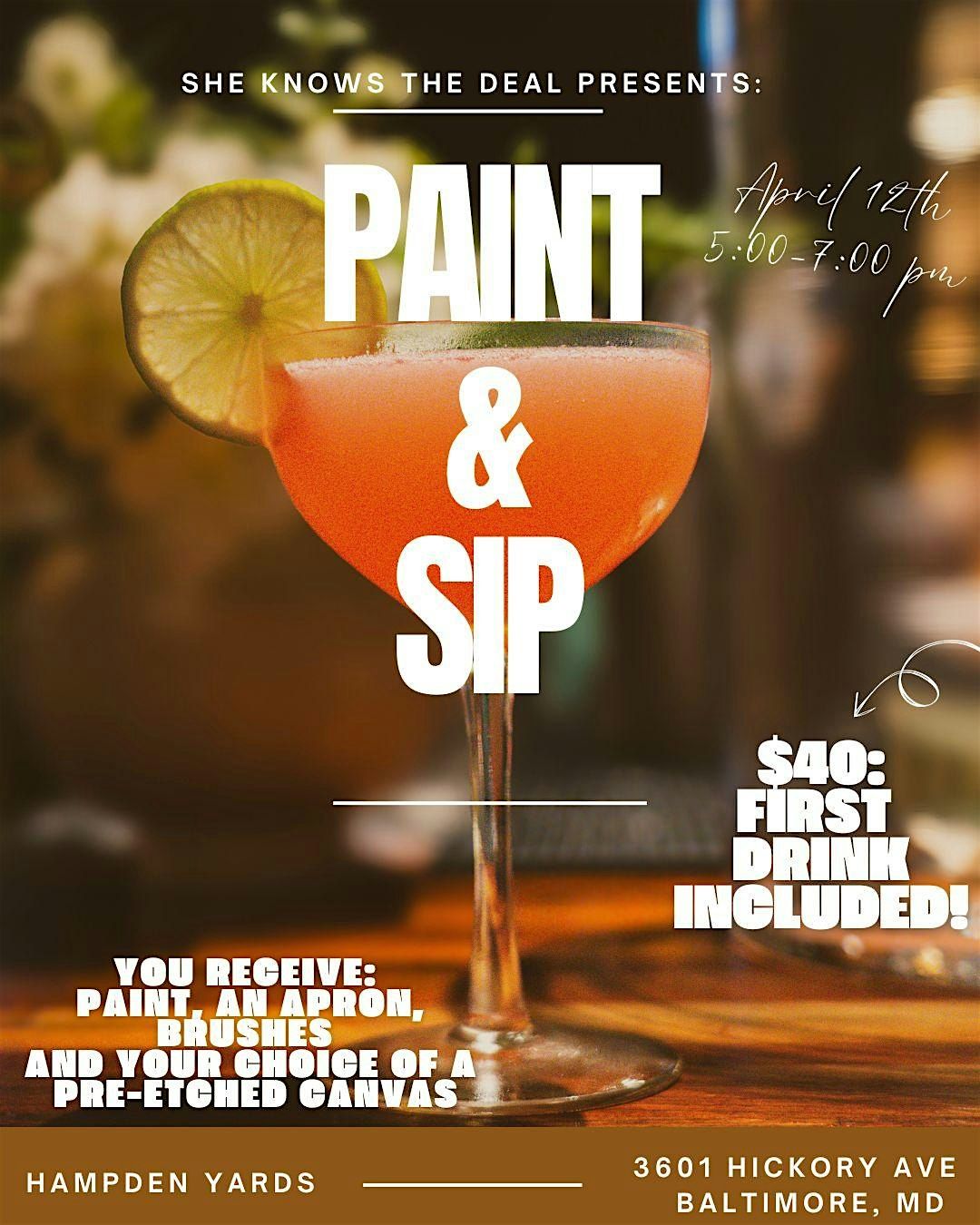 Paint and Sip @ Hampden Yards