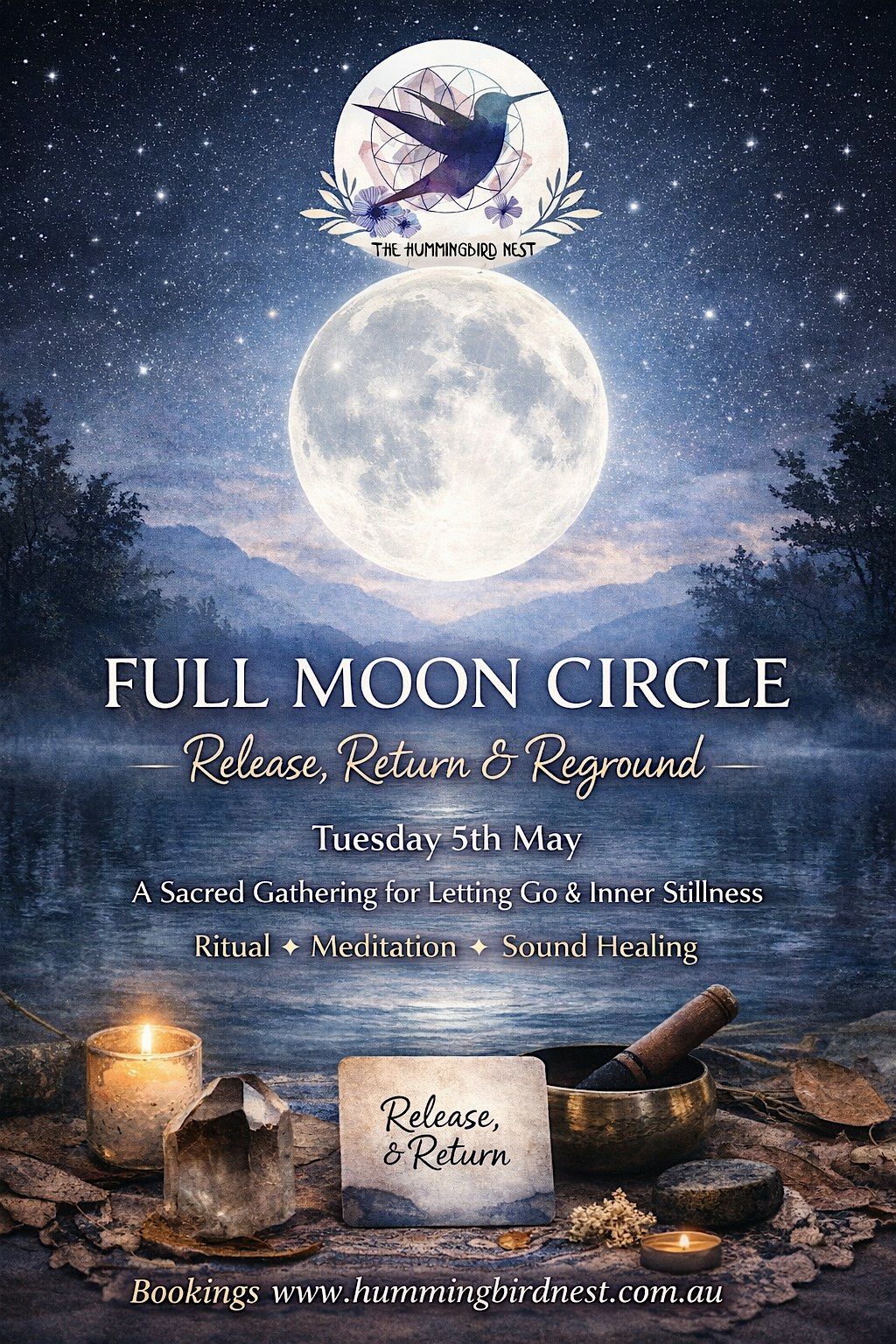 FULL MOON CIRCLE Release, Return & Reground Tuesday, 5th May 2026 at ...