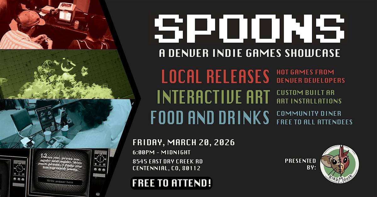 Spoons: A Colorado Game Dev Showcase & Dinner