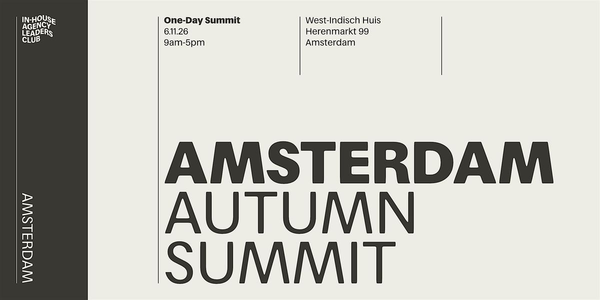 Samara Creative IHALC Amsterdam Autumn 2026 Summit at Het West-Indisch Huis, Amsterdam ...