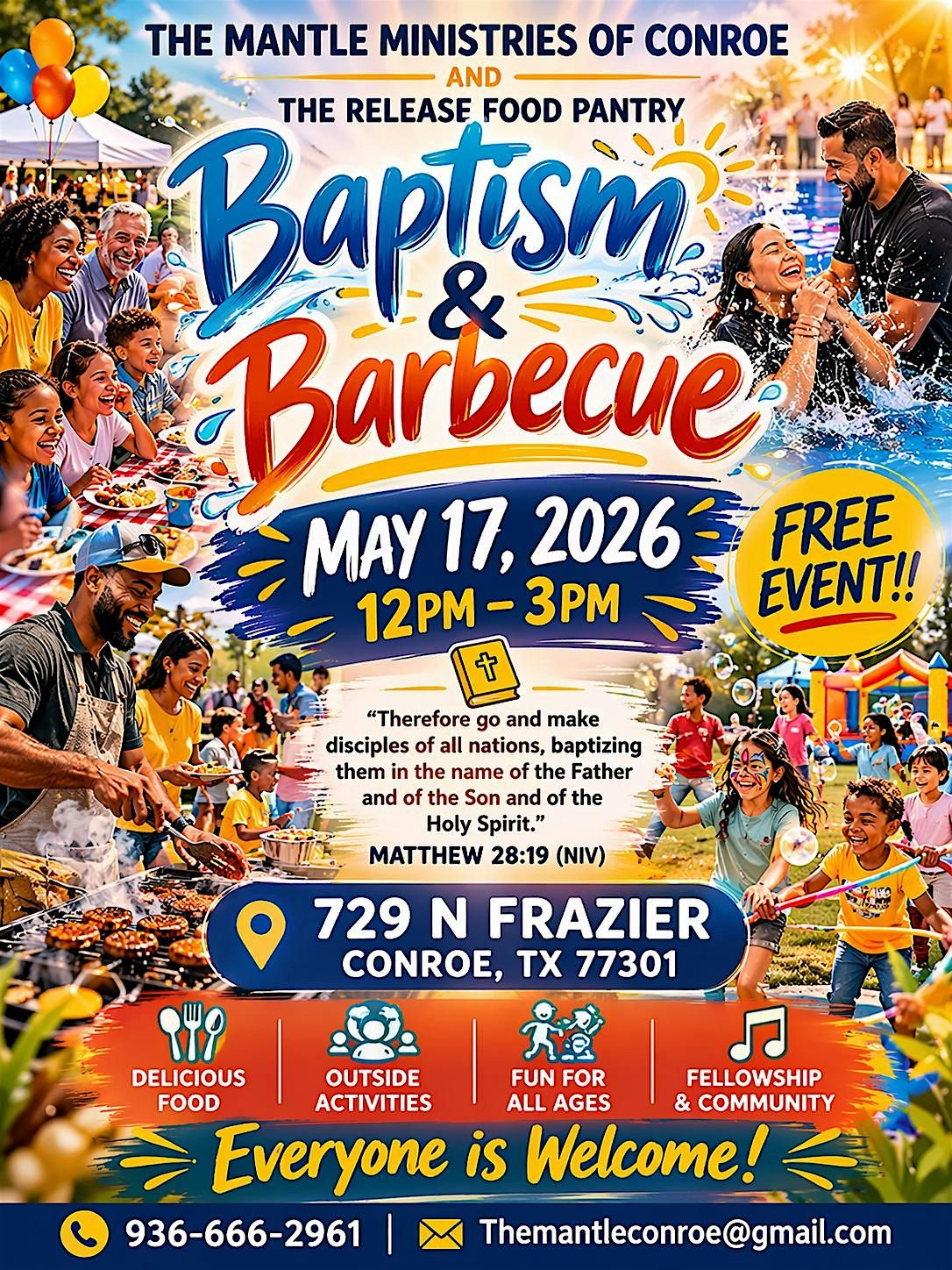 Baptism & Barbeque! Free Community Event!