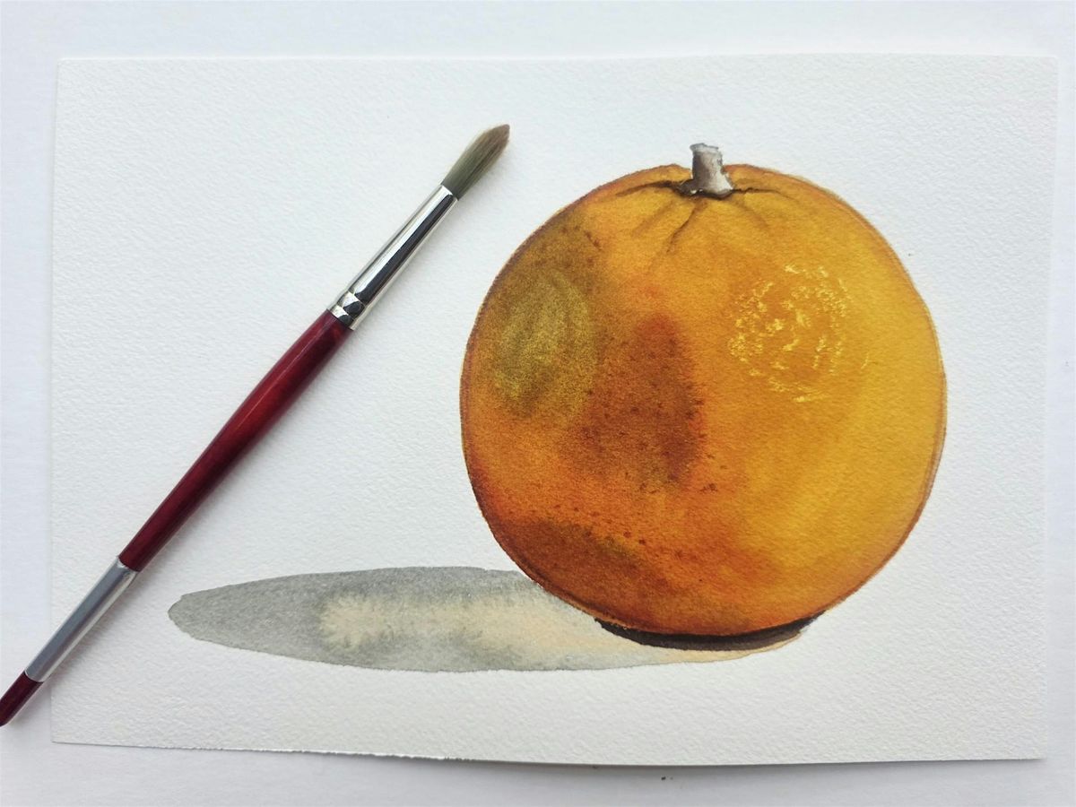 Intermediate Watercolor: Oranges and Art Composition