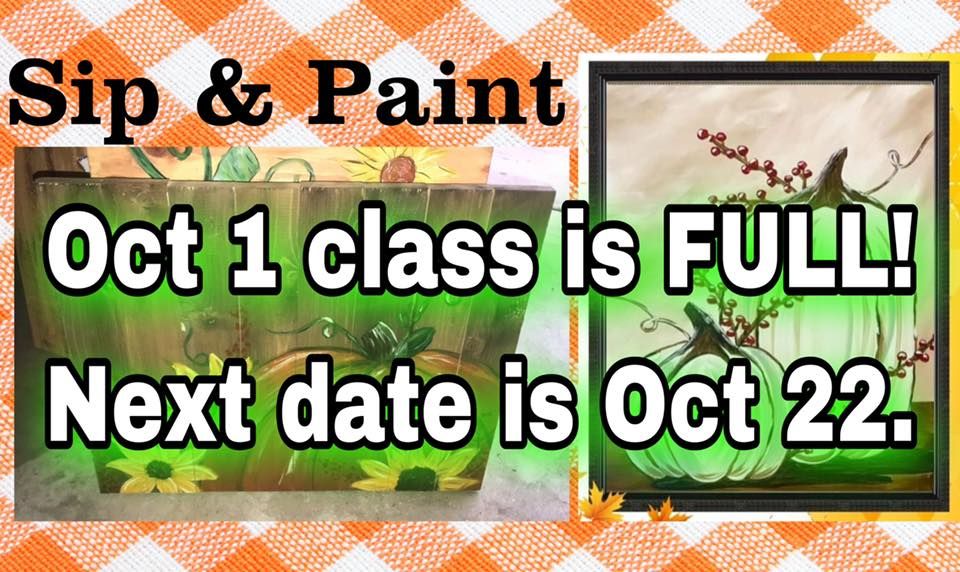 Sip & Paint Class is full. 225 S 5th Ave, West Bend, WI 530953303