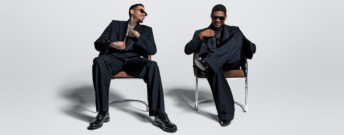 Usher and Chris Brown at Soldier Field
