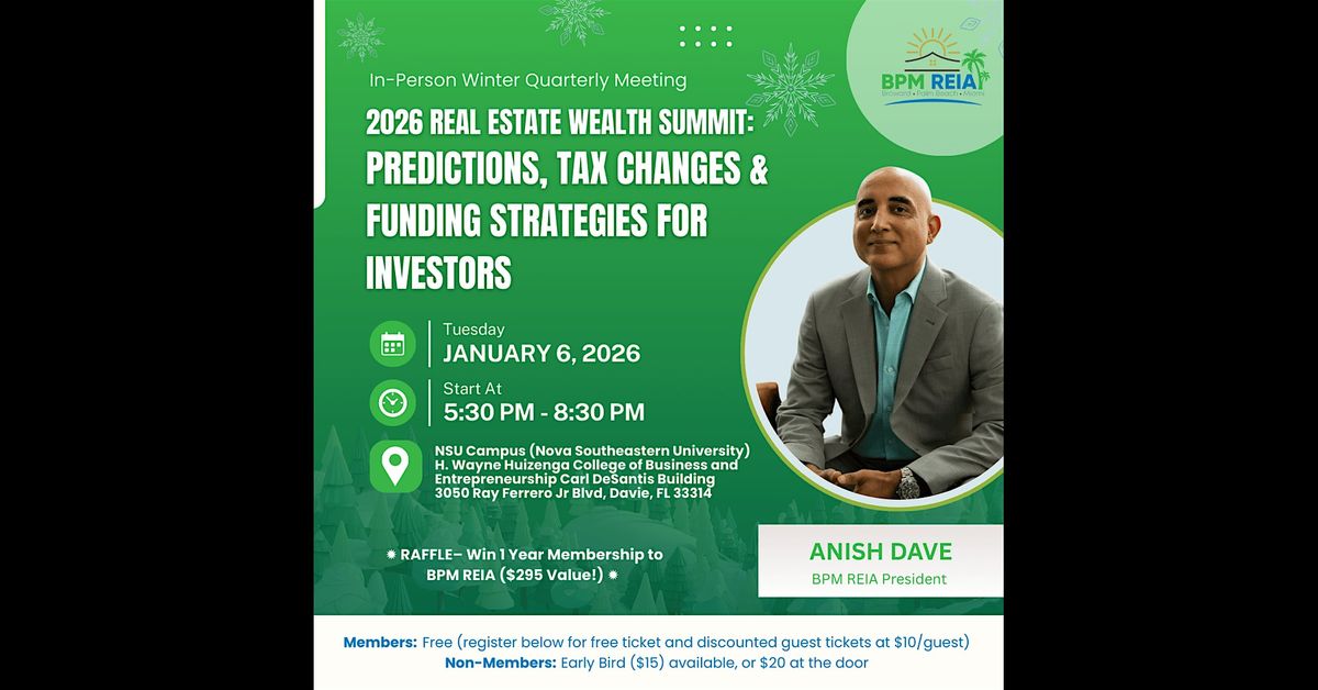 2026 Real Estate Wealth Summit: Predictions, Tax Changes & Funding Strategi