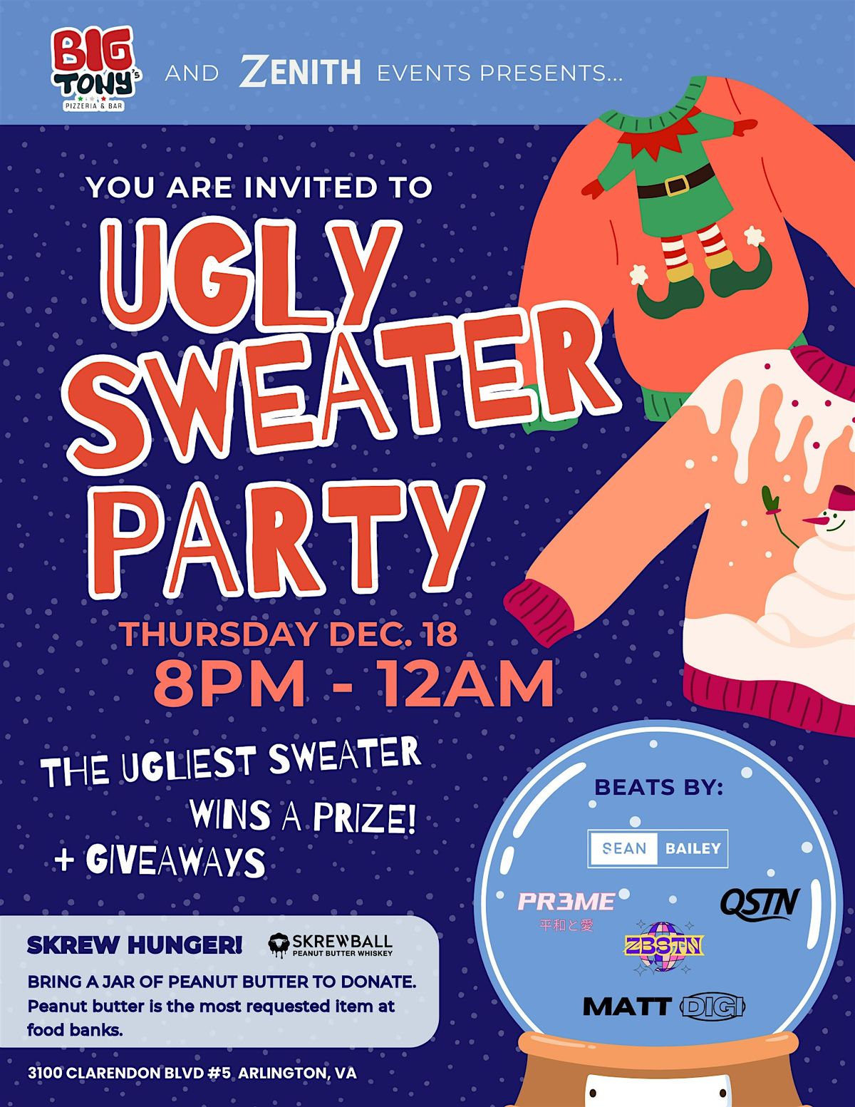 BIG TONY'S UGLY CHRISTMAS SWEATER PARTY