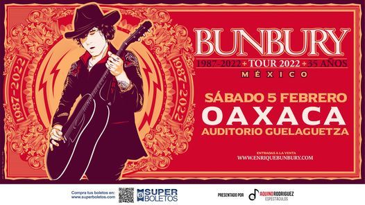 Bunbury Oaxaca 2022 At Auditorio Guelaguetza Oaxaca On 5th February 2022 bunbury-oaxaca-2022-at-auditorio-guelaguetza-oaxaca-on-5th-february-2022