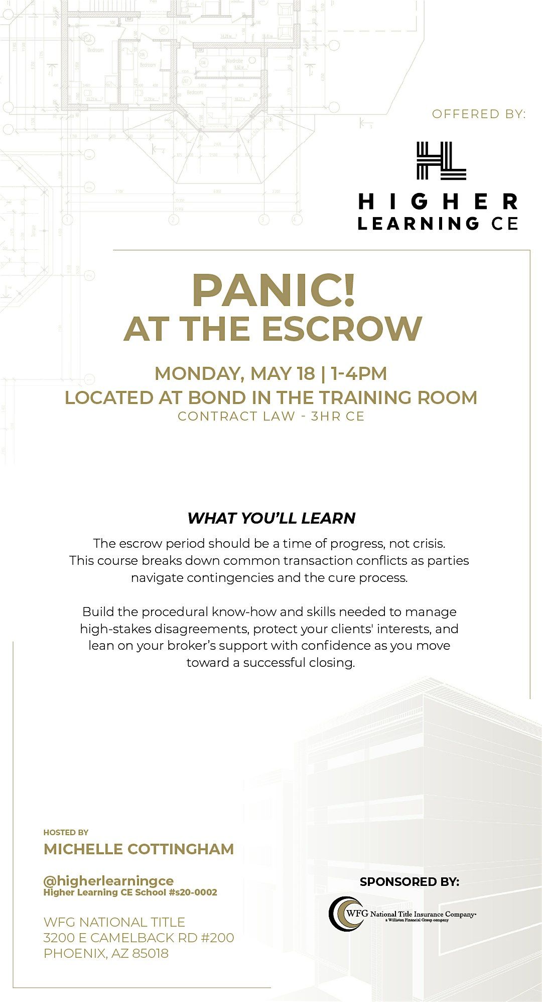 Panic! At the Escrow (Contract Law - 3HR CE)