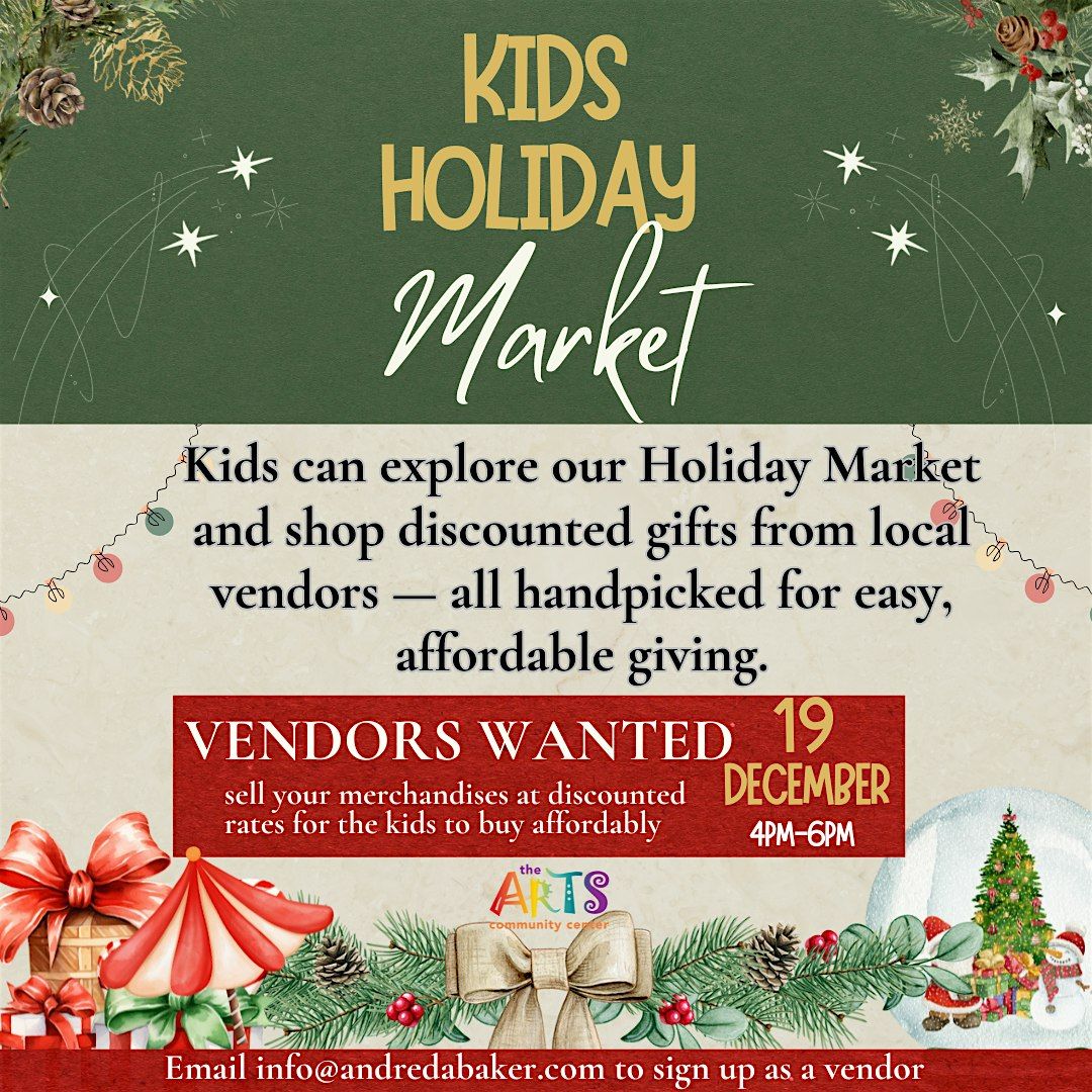 Kids Holiday Market