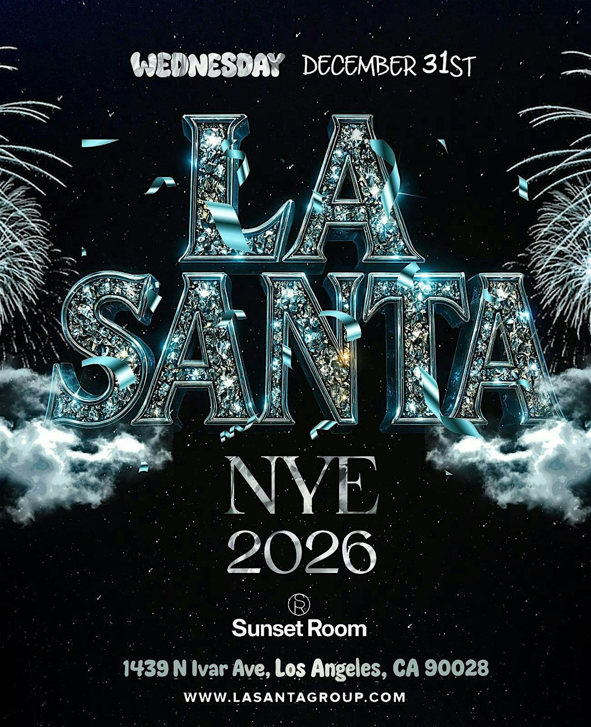 Los Angeles NYE 2026 \u2013 La Santa New Years Eve at Sunset Room Hollywood