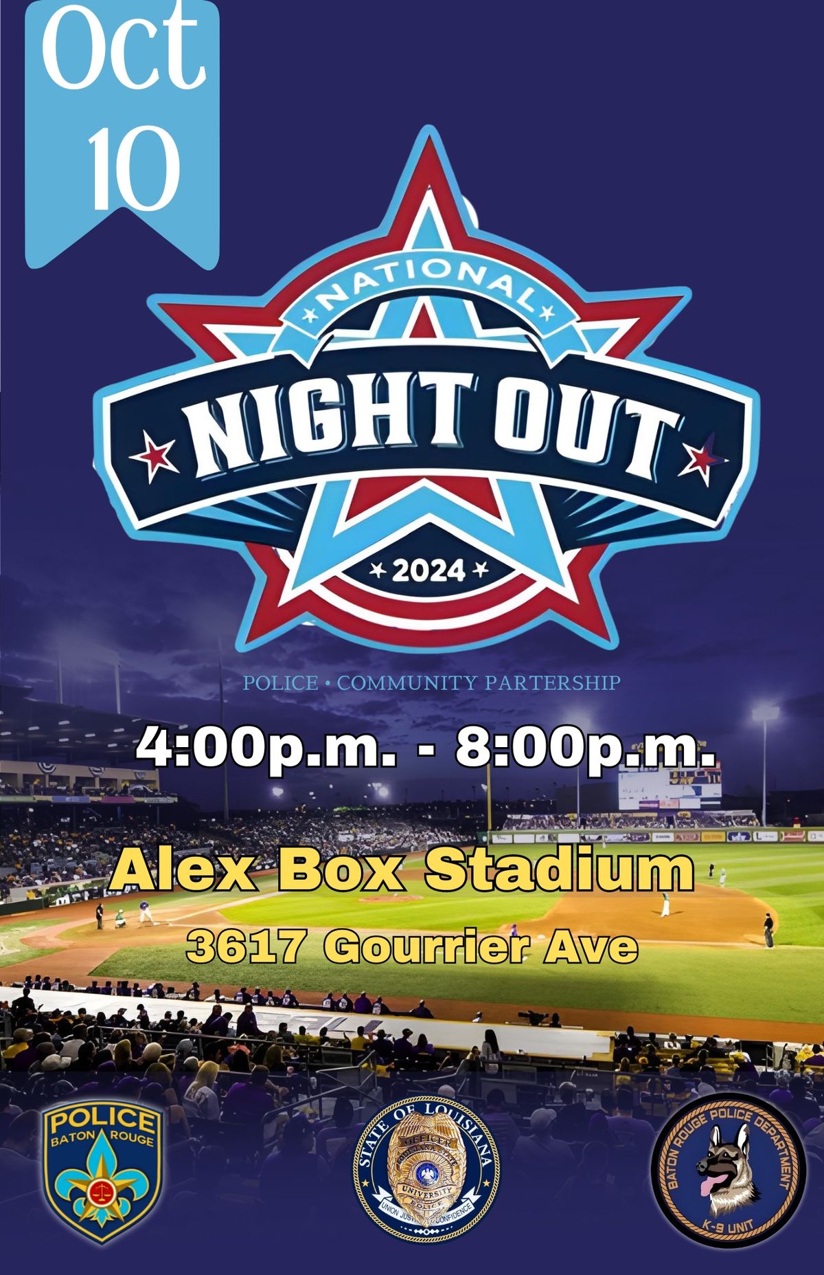 National Night Out Lsu Alex Box Stadium, Baton Rouge, LA October 10