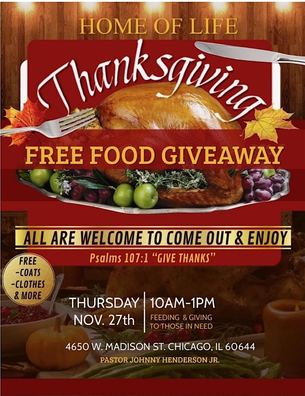 Free Food and Coat Giveaway