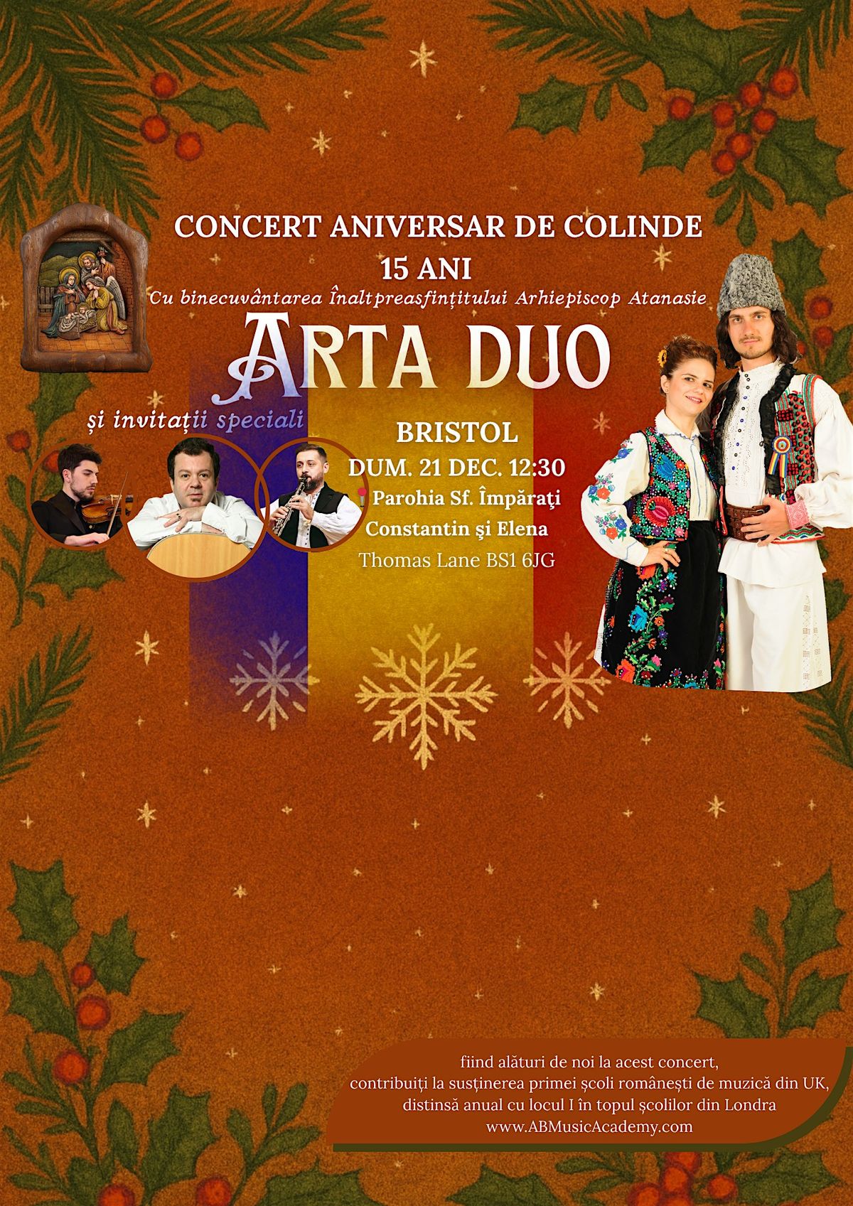 *BRISTOL* Concert Aniversar de Colinde Arta Duo 15 Ani + Drago\u0219 Mo\u0219tenescu