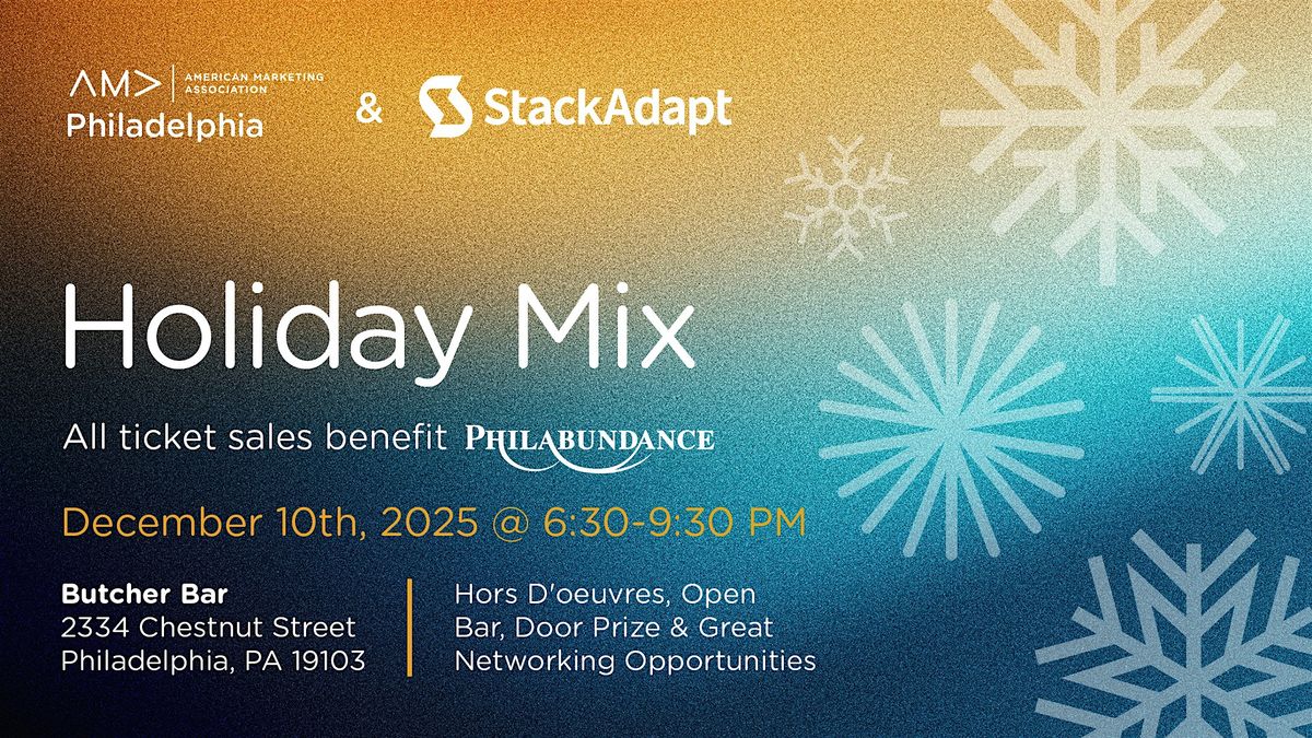 Connect for a Cause: StackAdapt & AMA Philadelphia Holiday Mixer