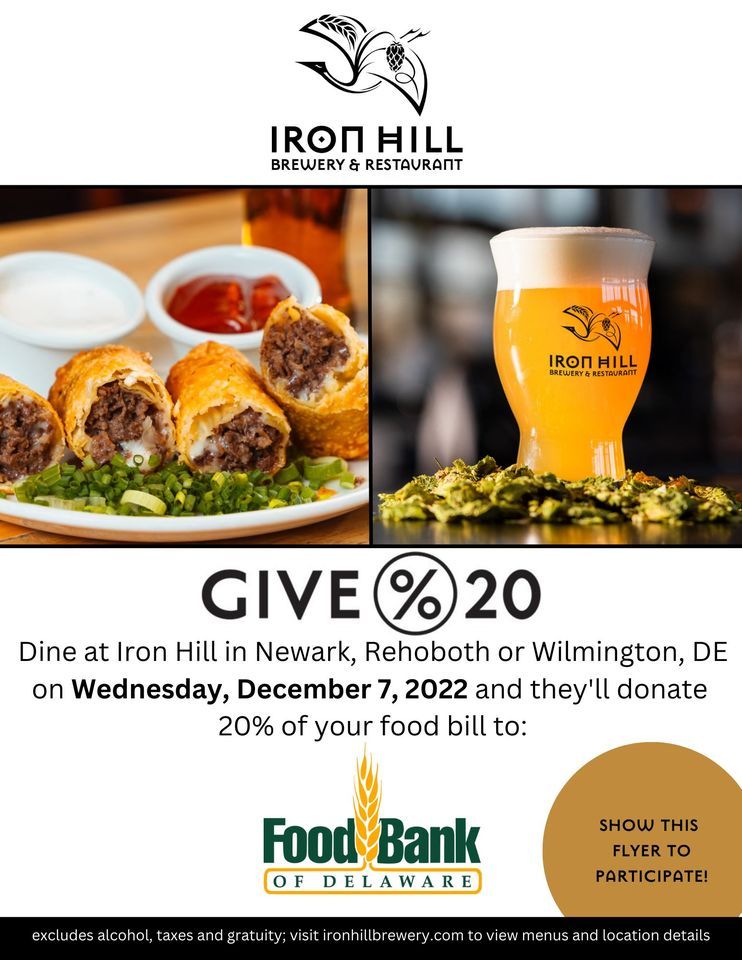 Give 20 at Iron Hill Brewery Iron Hill Brewery & Restaurant (Newark