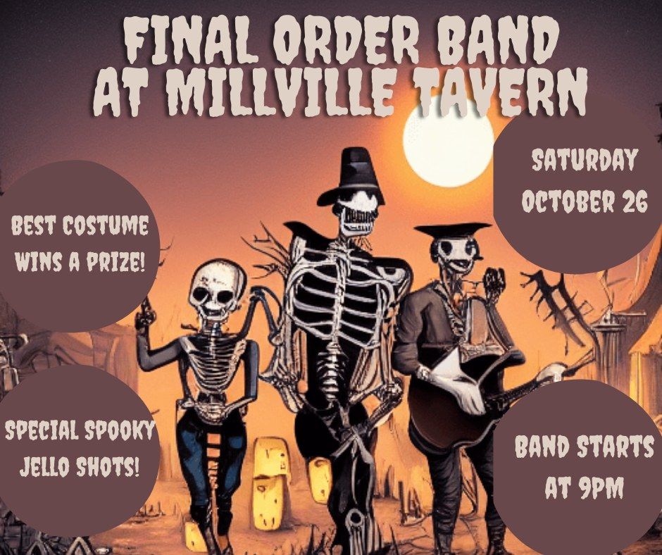 Final Order Millville Tavern Nightmare Before Halloween Party