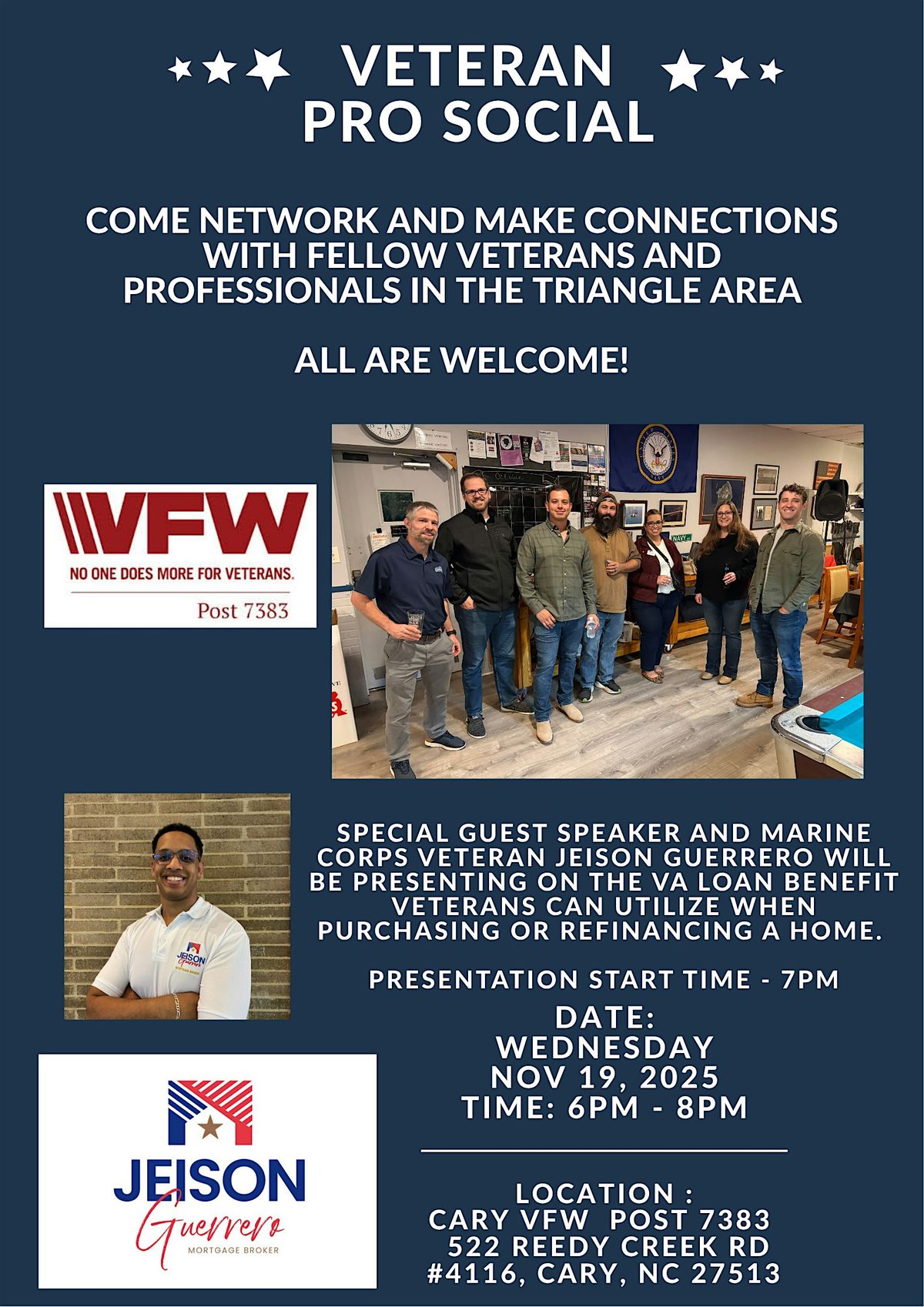 Veteran Professional Social - Triangle Area November 2025