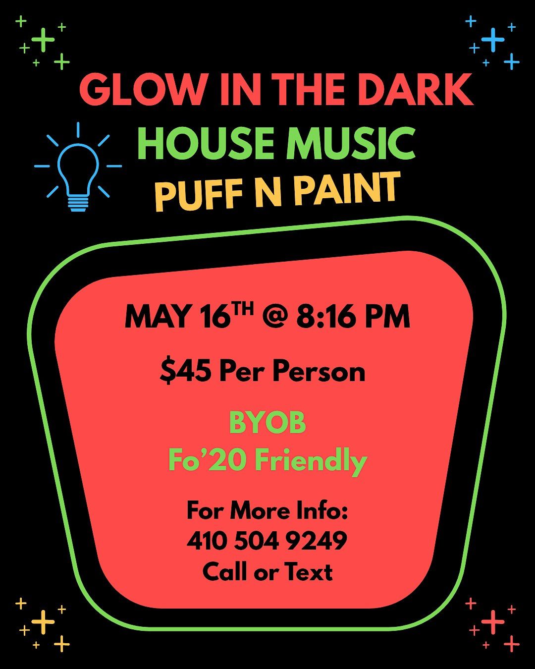 Glow In The Dark: Puff n Paint @ Baltimore's BEST Art Gallery!!