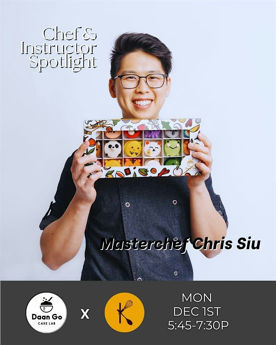 Holiday Macaron Baking Class & Appetisers w Masterchef Chris Siu & Ren\u00e9e RD