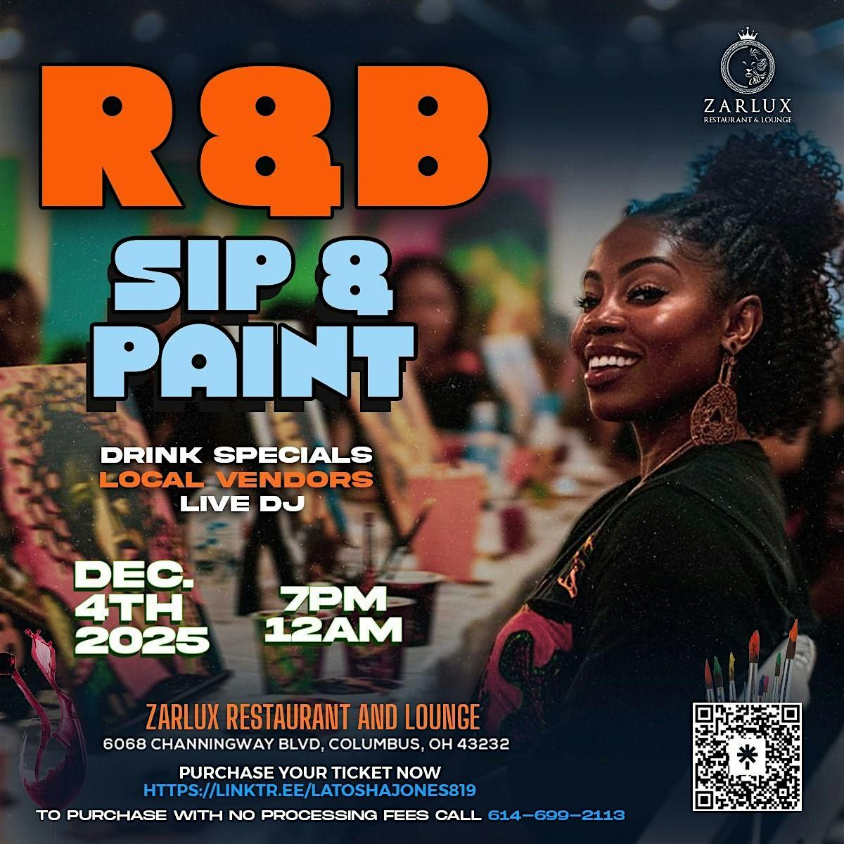 R&B Sip&Paint at Zarlux Lounge