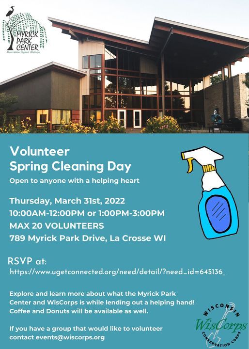 Volunteer Spring Cleaning Day at the Myrick Park Center Myrick Park