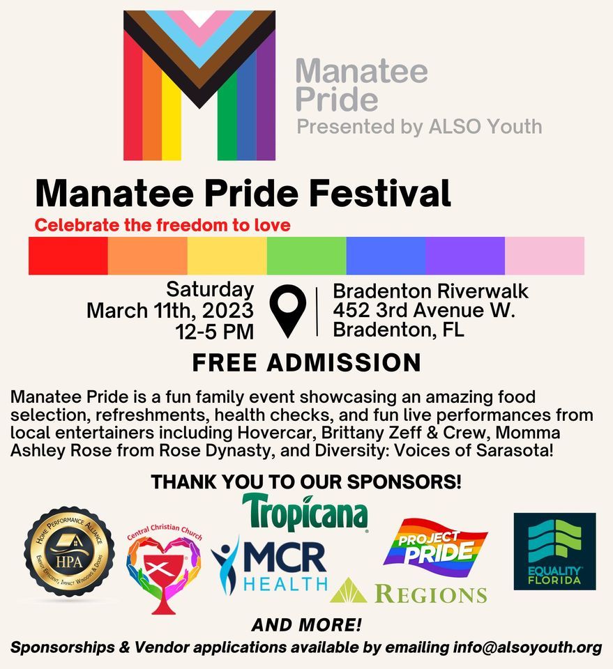 Manatee Pride Bradenton Riverwalk March 11, 2023