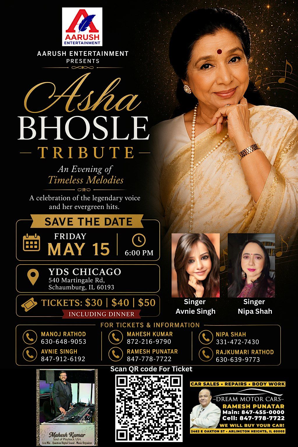 Asha Bhosle Tribute An Evening of Timeless Melodies In Chicago