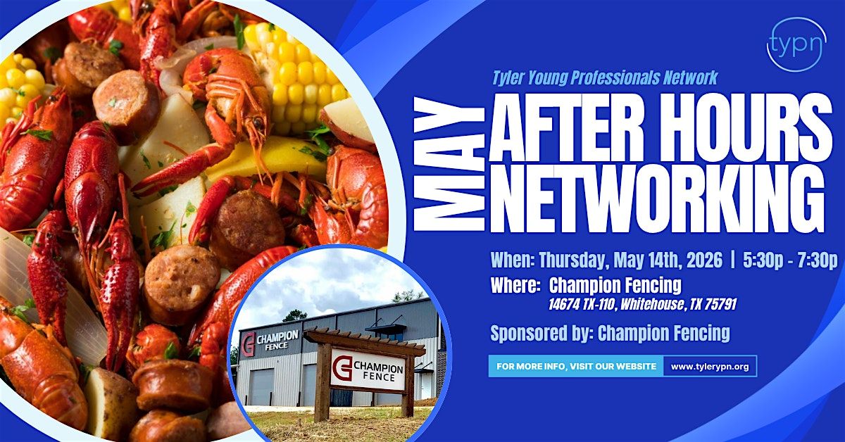 TYPN May After-Hours & Networking Crawfish Boil at Champion Fencing