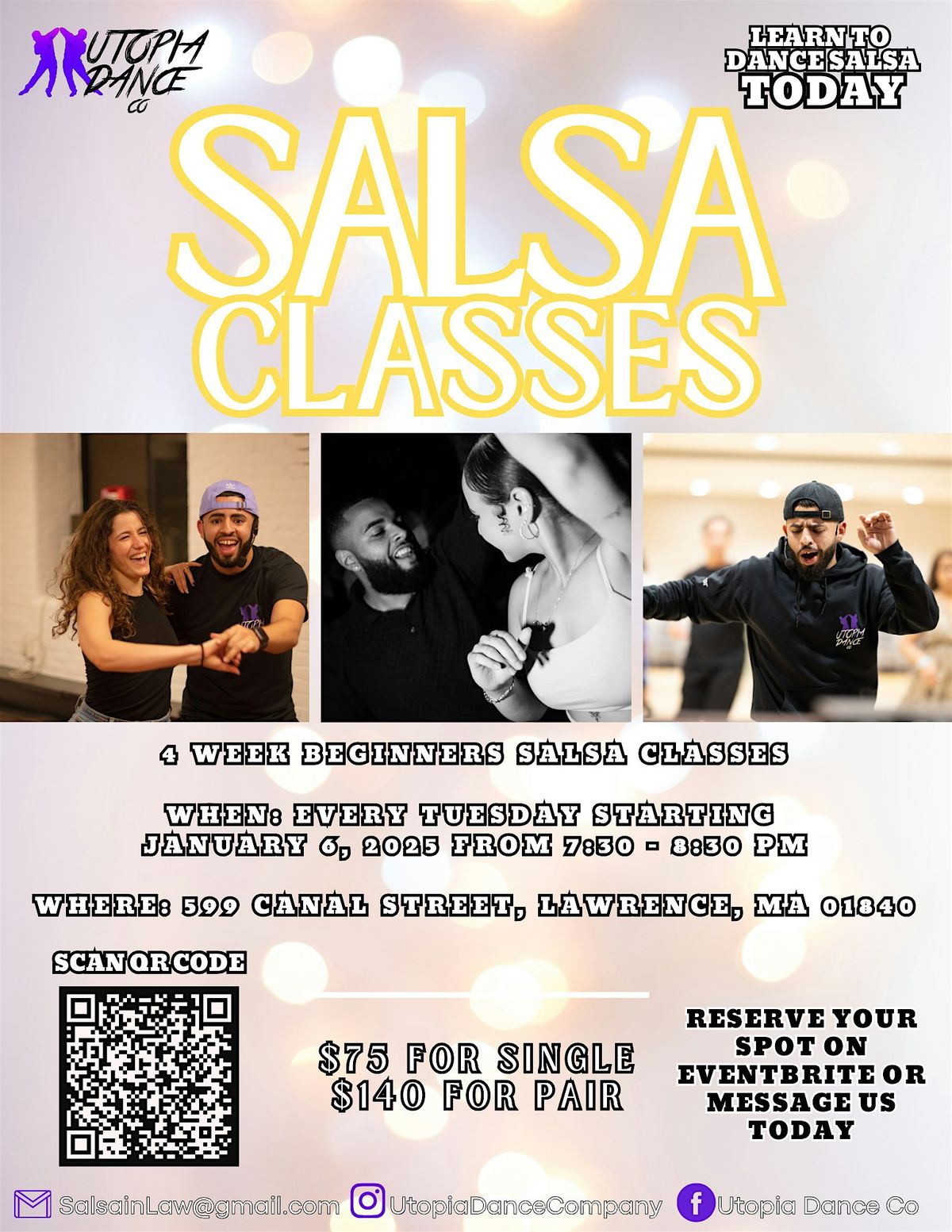 SALSA DANCE CLASSES (4 WEEKS)
