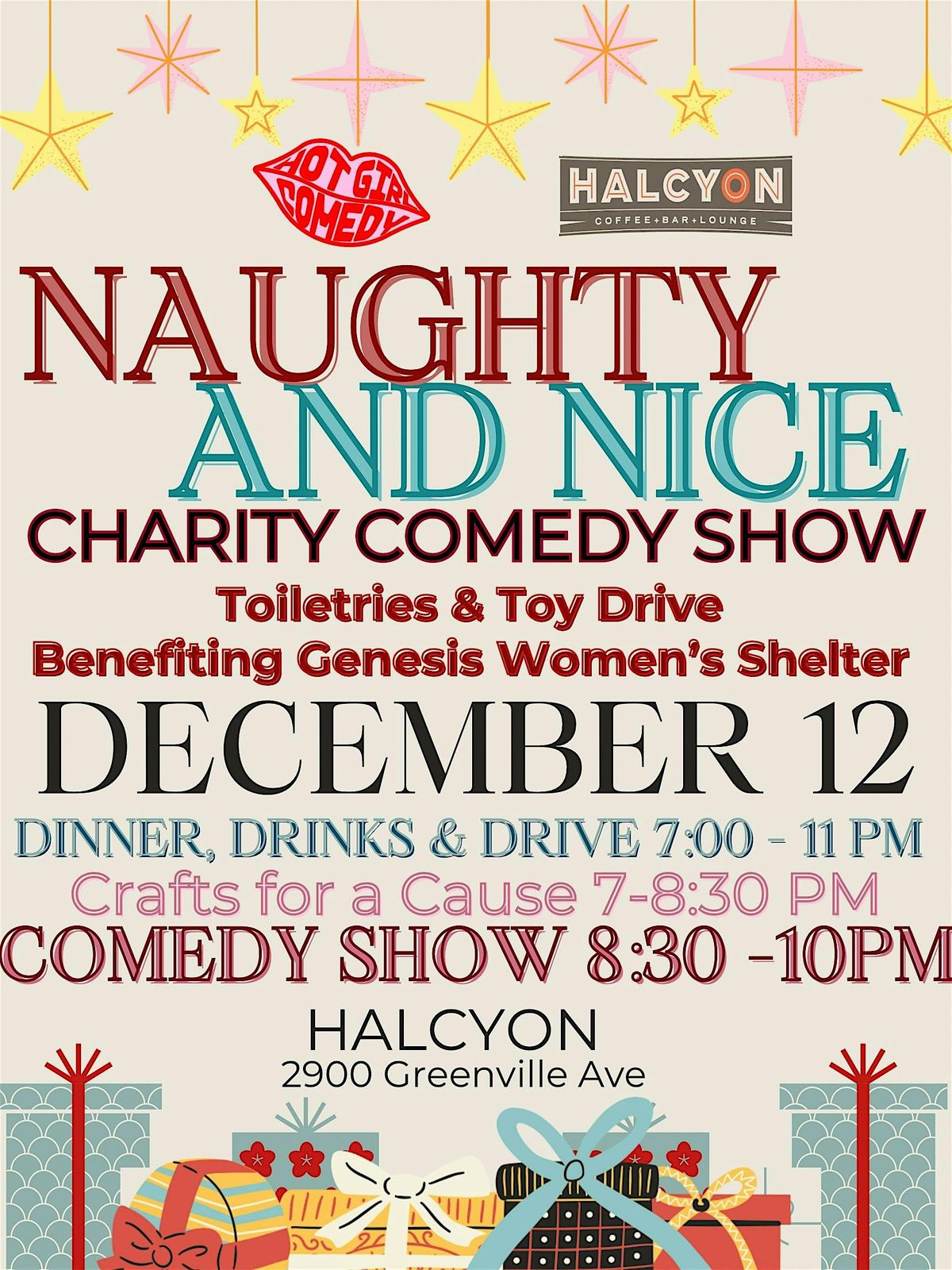 Hot Girl Holiday Charity Comedy Show @ Halcyon