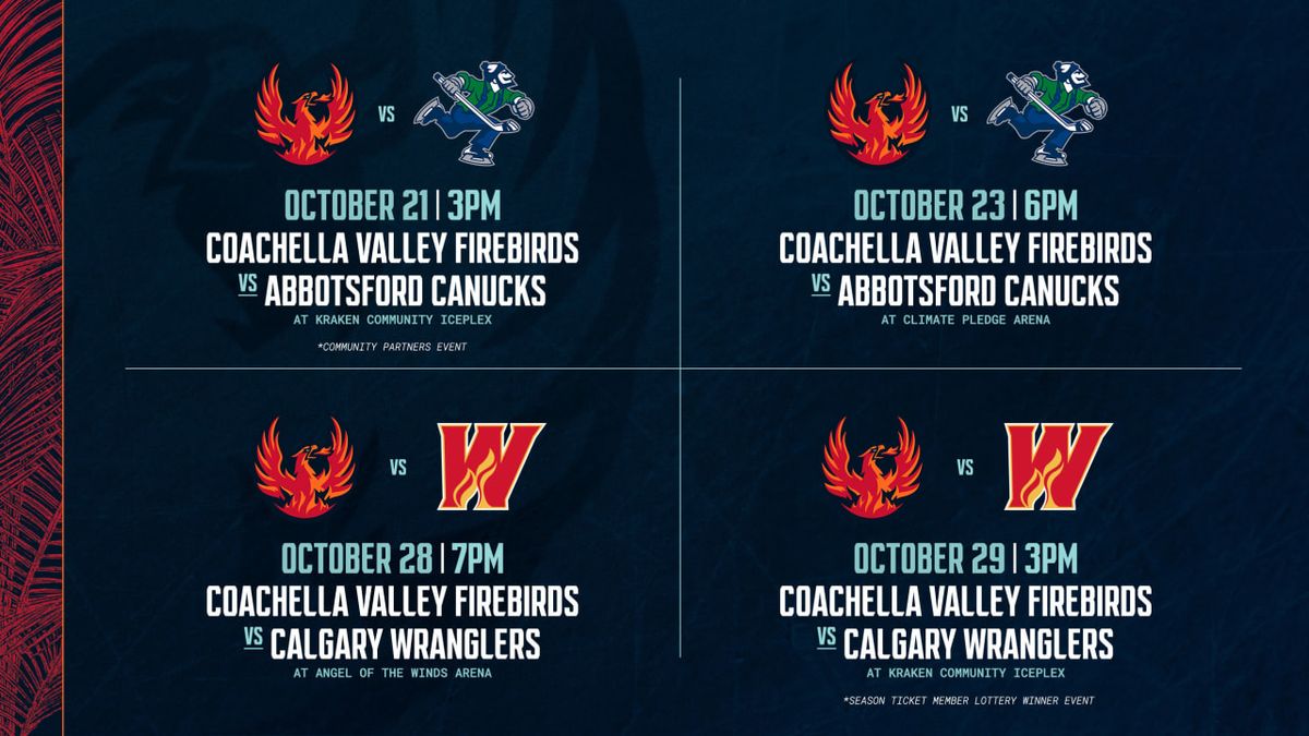 Abbotsford Canucks at Coachella Valley Firebirds at Acrisure Arena