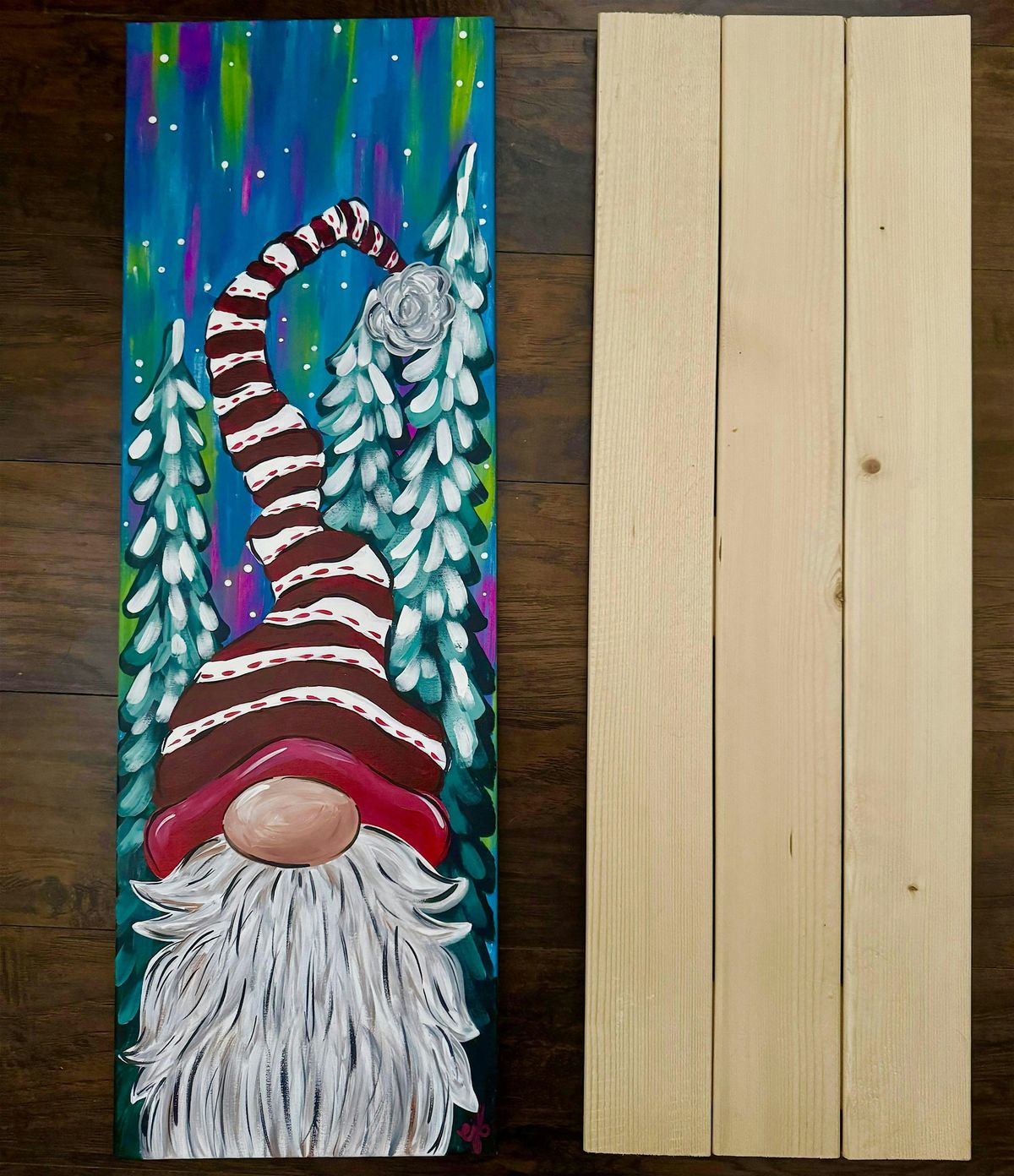 Winter Gnome Canvas OR Wood painting at Two22 Brew
