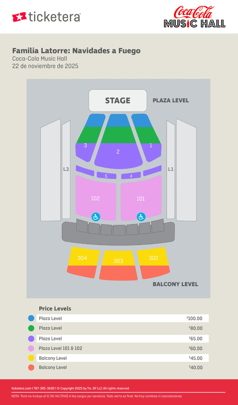 Familia Latorre: Navidades a Fuego at Coca-Cola Music Hall of Puerto Rico