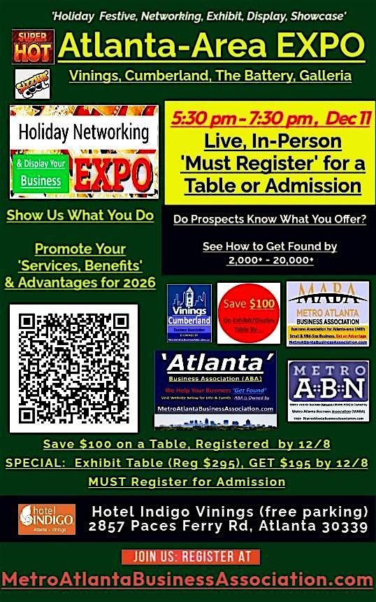 Holiday NETWORKING & 'Display Your Business EXPO' 12\/11