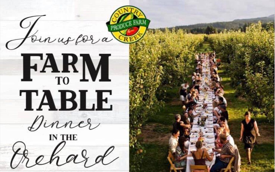 FarmtoTable Dinner in the Orchard Country Creek Produce Farm, Chambersburg, PA September
