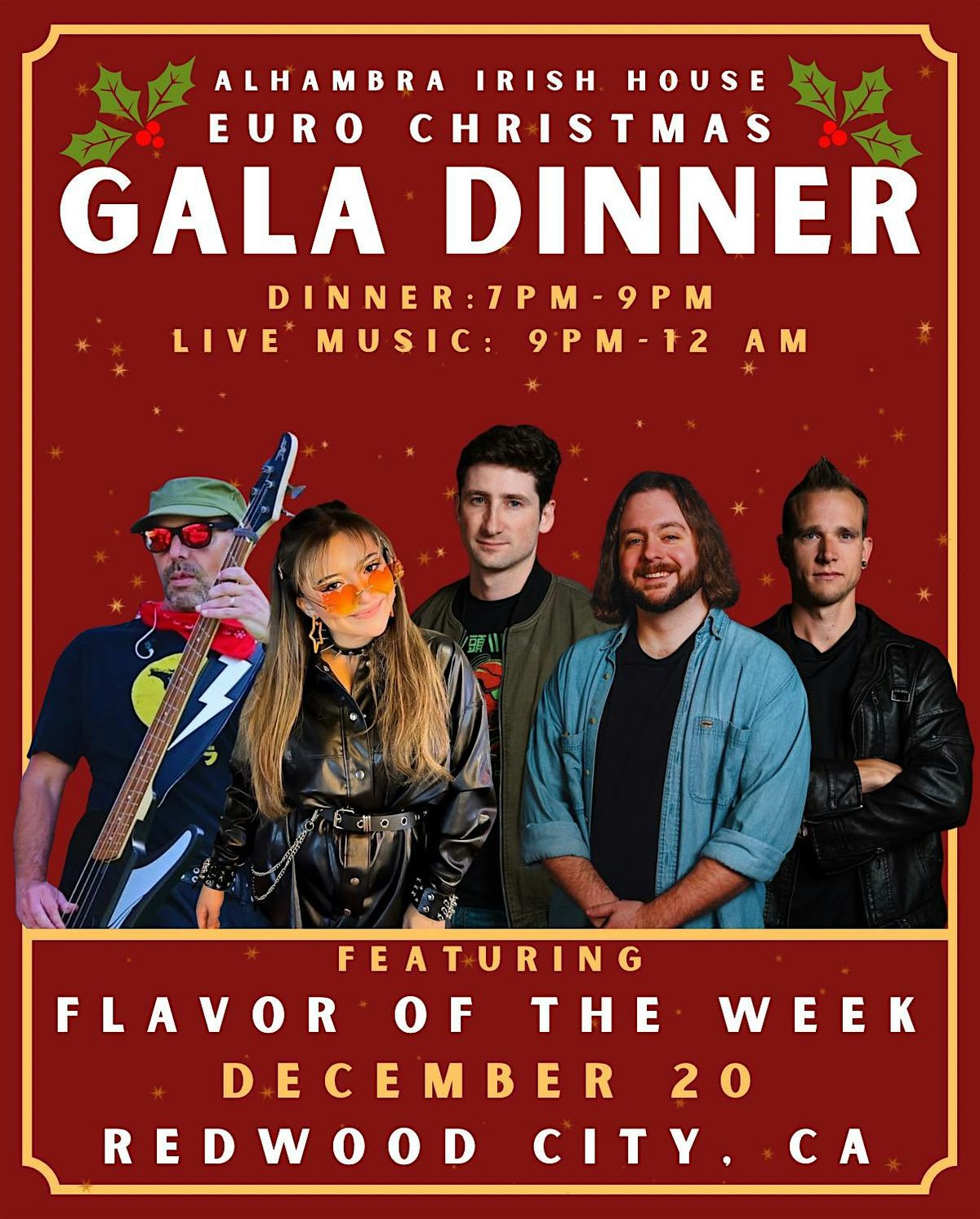 Irish Christmas drink , dancing and live music at Irish pub build in 1896