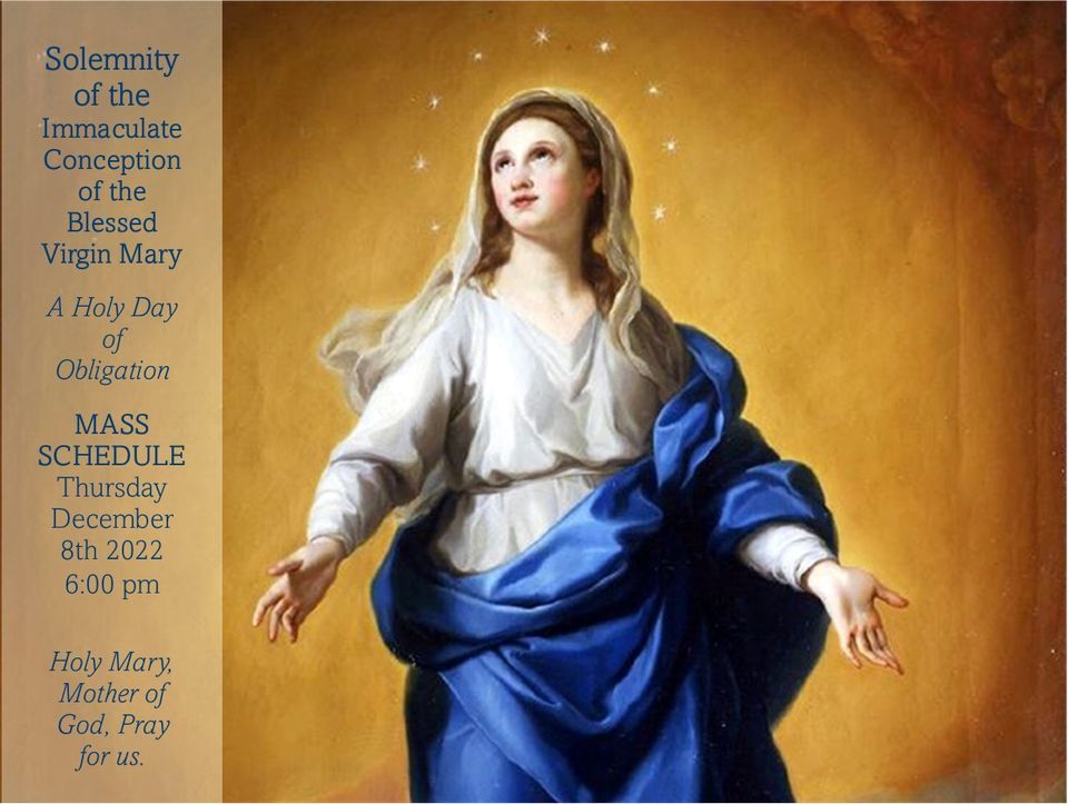 Solemnity Of The Immaculate Conception Of The Blessed Virgin Mary A solemnity-of-the-immaculate-conception-of-the-blessed-virgin-mary-a