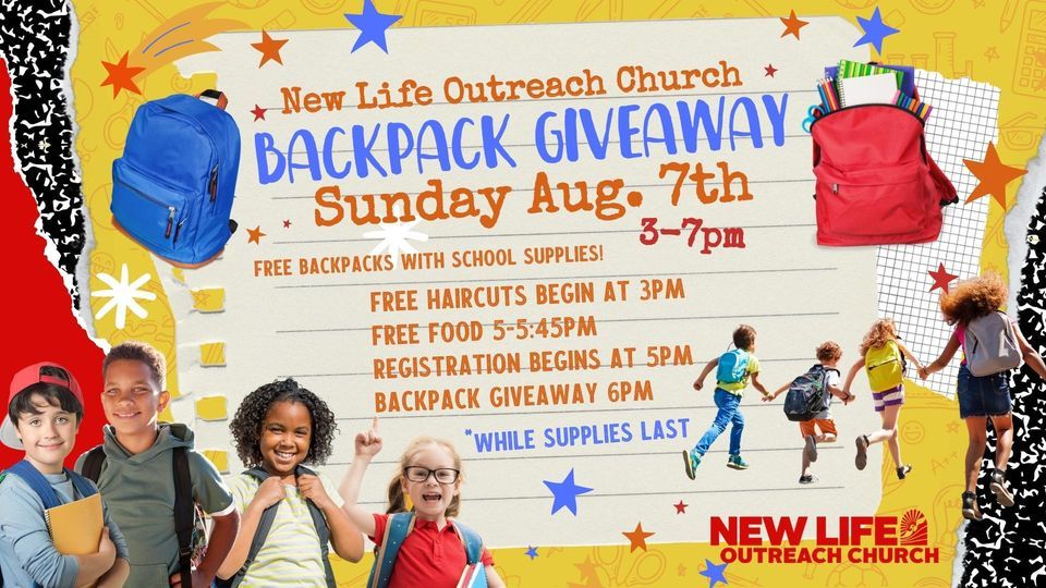 Backpack Giveaway 2022 New Life Outreach International, Richmond, VA