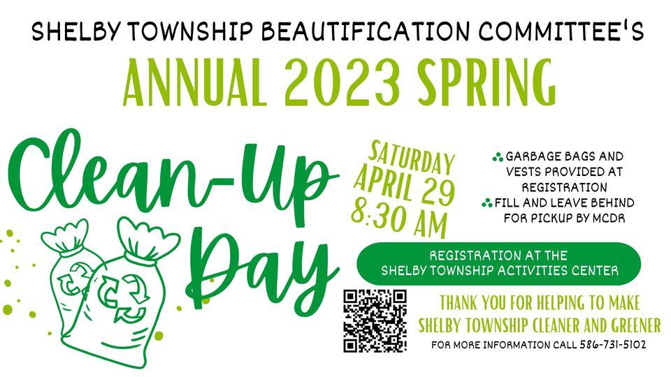 Clean-Up Day | Shelby Township Activities Center | April 29, 2023